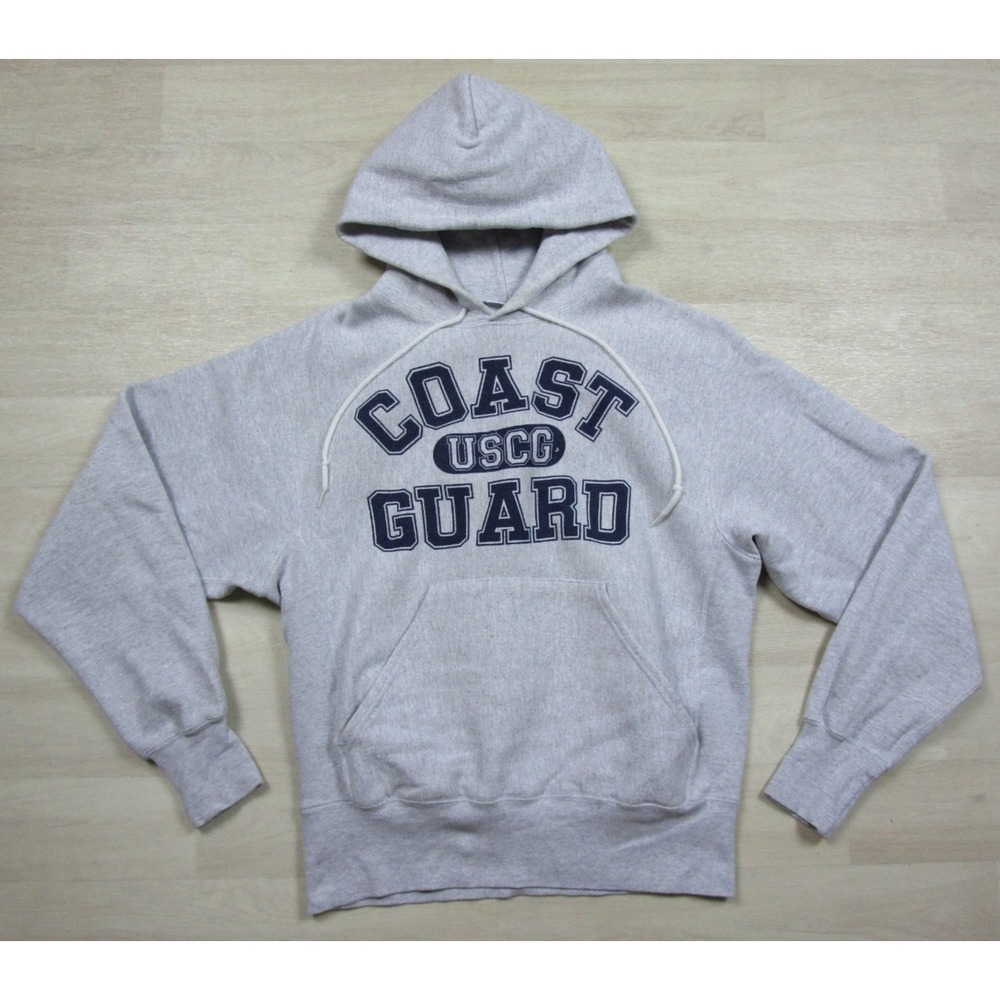 Vintage 90s US Coast Guard Hoodie‎ Sweatshirt (M) Lee Crossgrain Semper Paratus